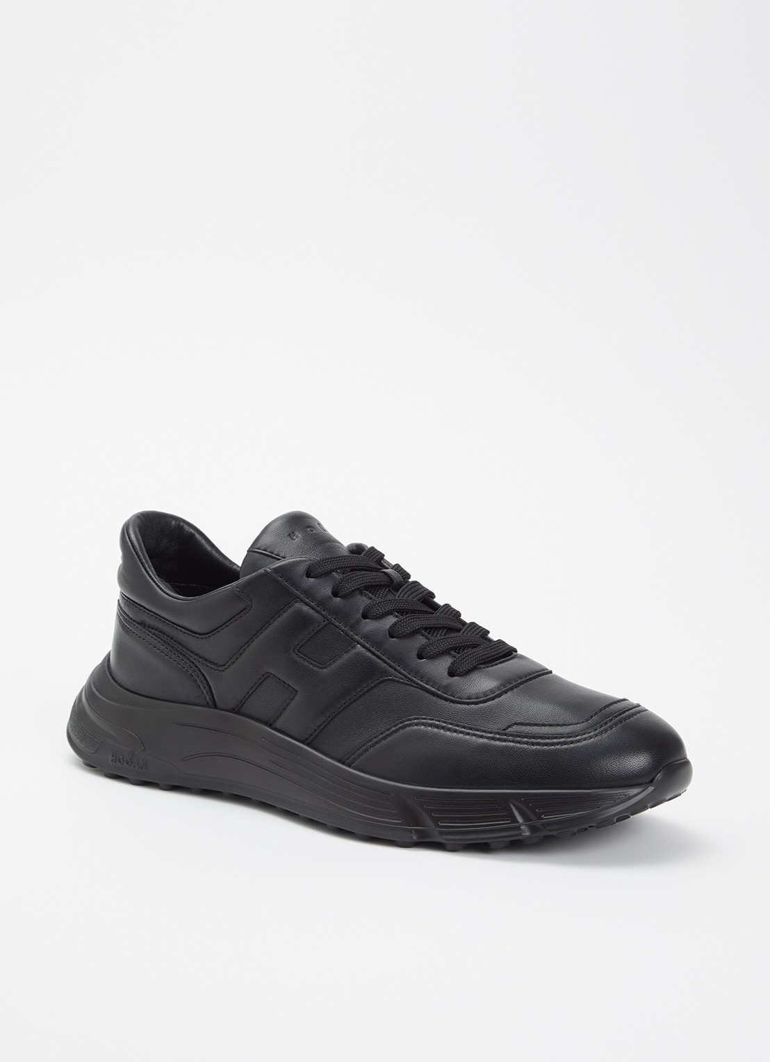 Hogan Hyperlight sneaker van leer - voorkant zwart