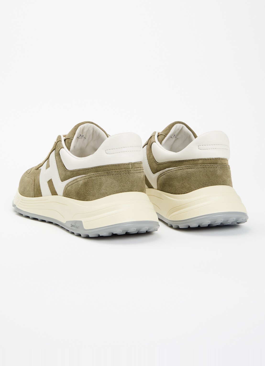 Hogan Hyperlight sneaker van suède met details van leer - achterkant 6 olijfgroen