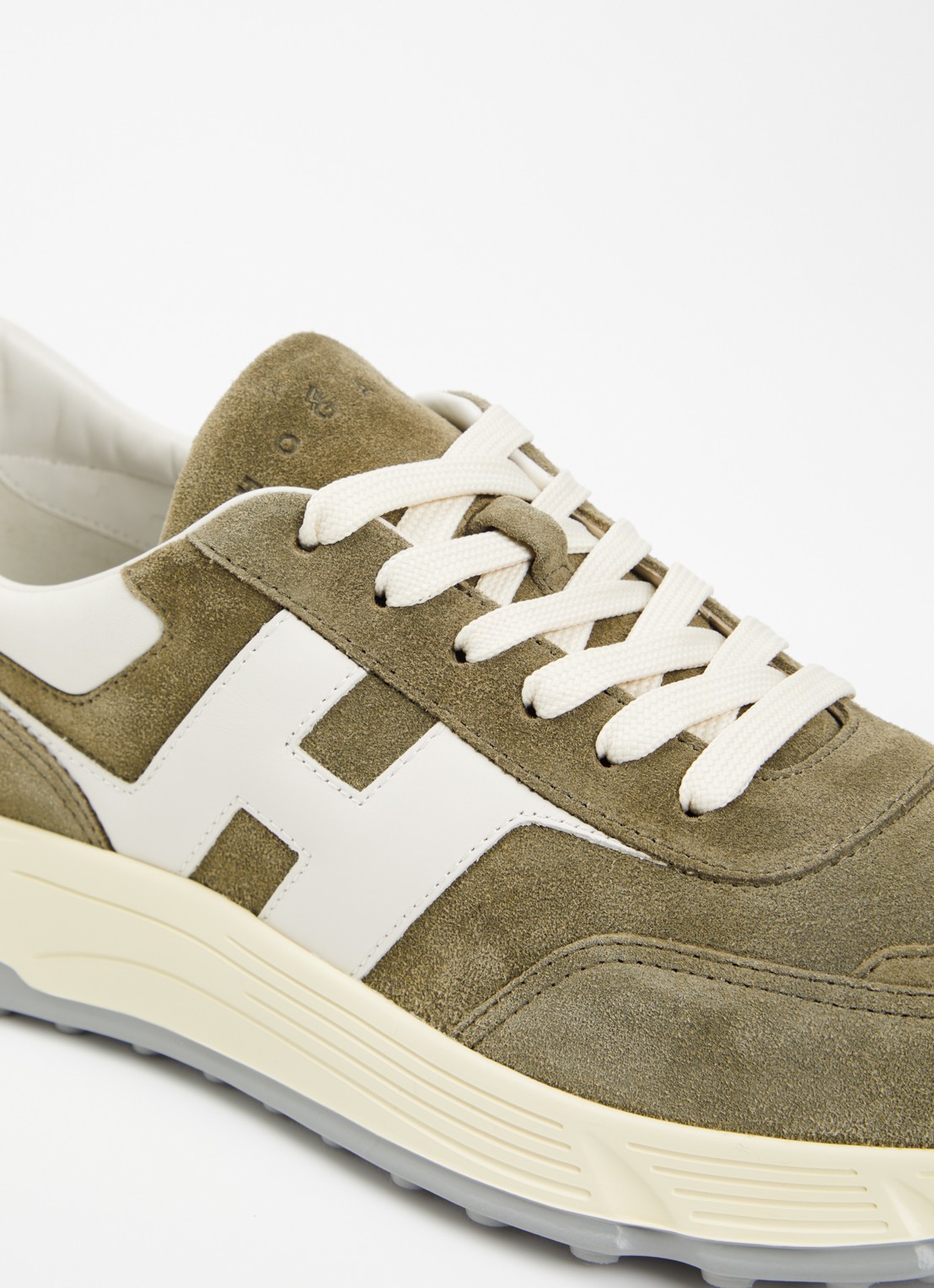 Hogan Hyperlight sneaker van suède met details van leer - detail 5 olijfgroen