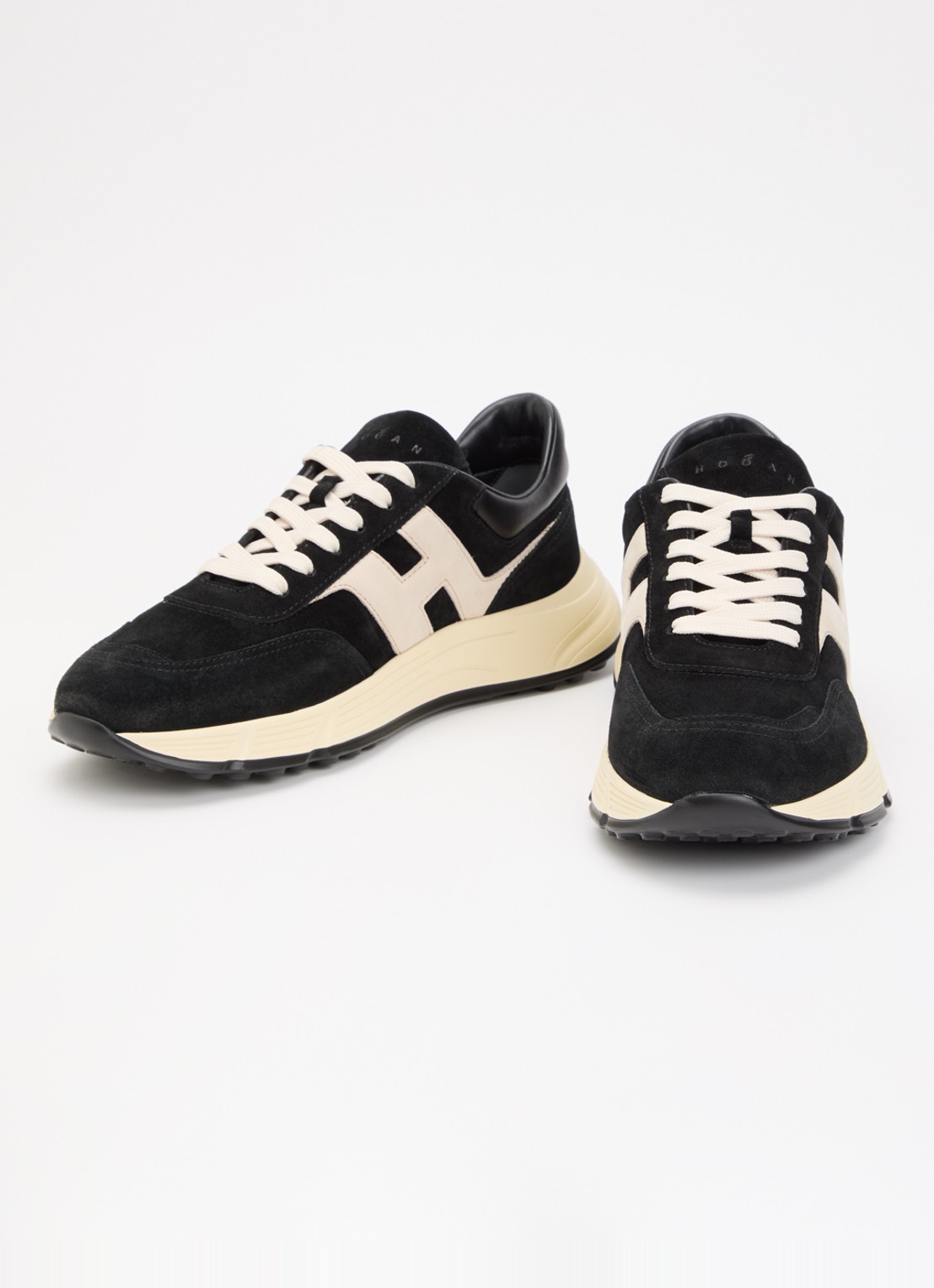 Hogan Hyperlight sneaker van suède met details van leer  - detail 3 zwart