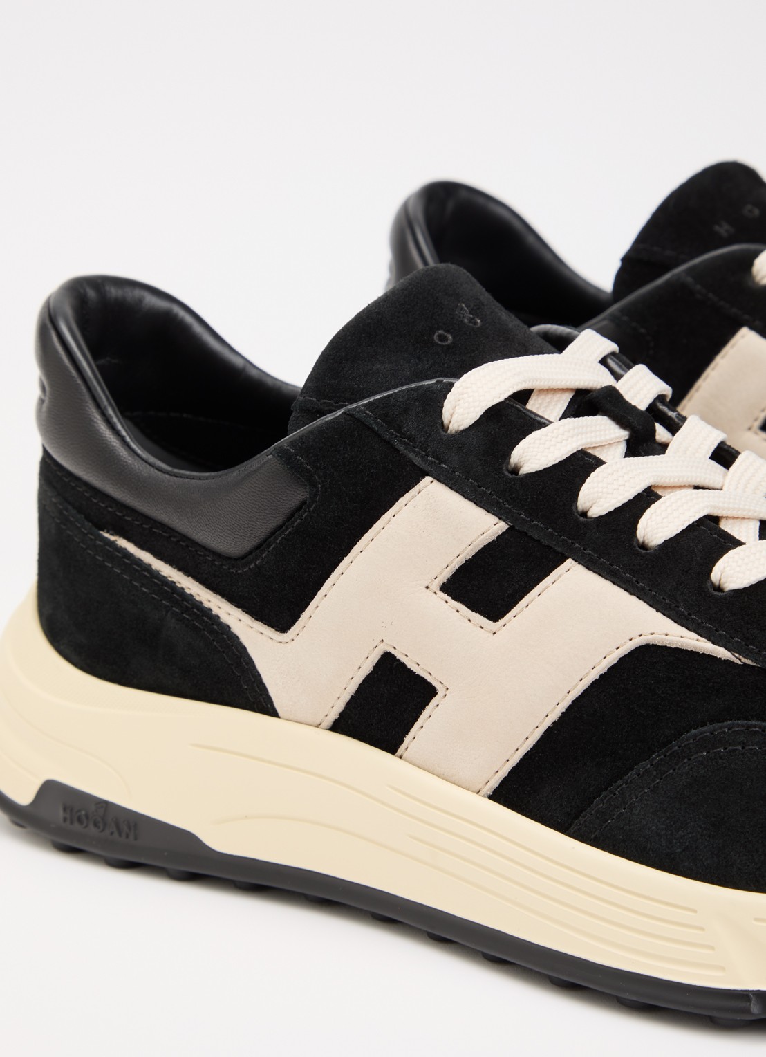 Hogan Hyperlight sneaker van suède met details van leer  - detail 6 zwart