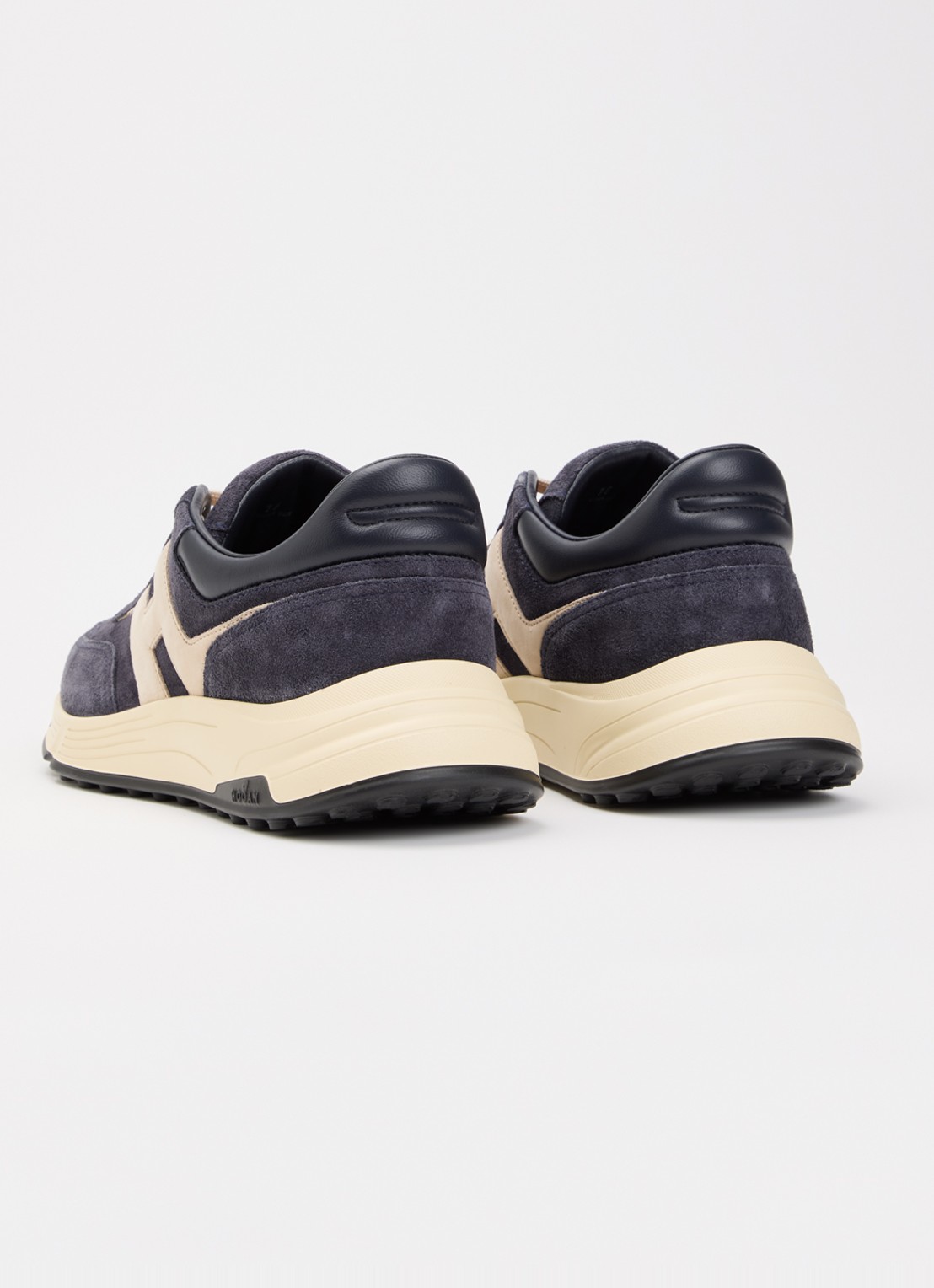 Hogan Hyperlight sneaker van suède met details van leer  - achterkant 2 donkerblauw