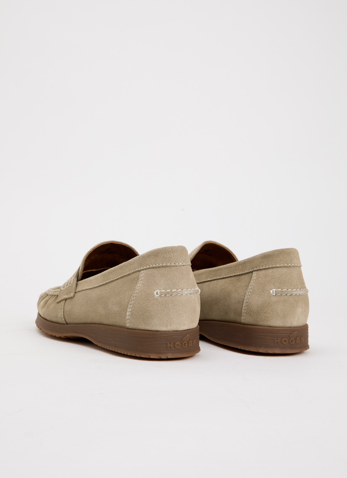 Hogan Loafer van suède - achterkant 6 beige