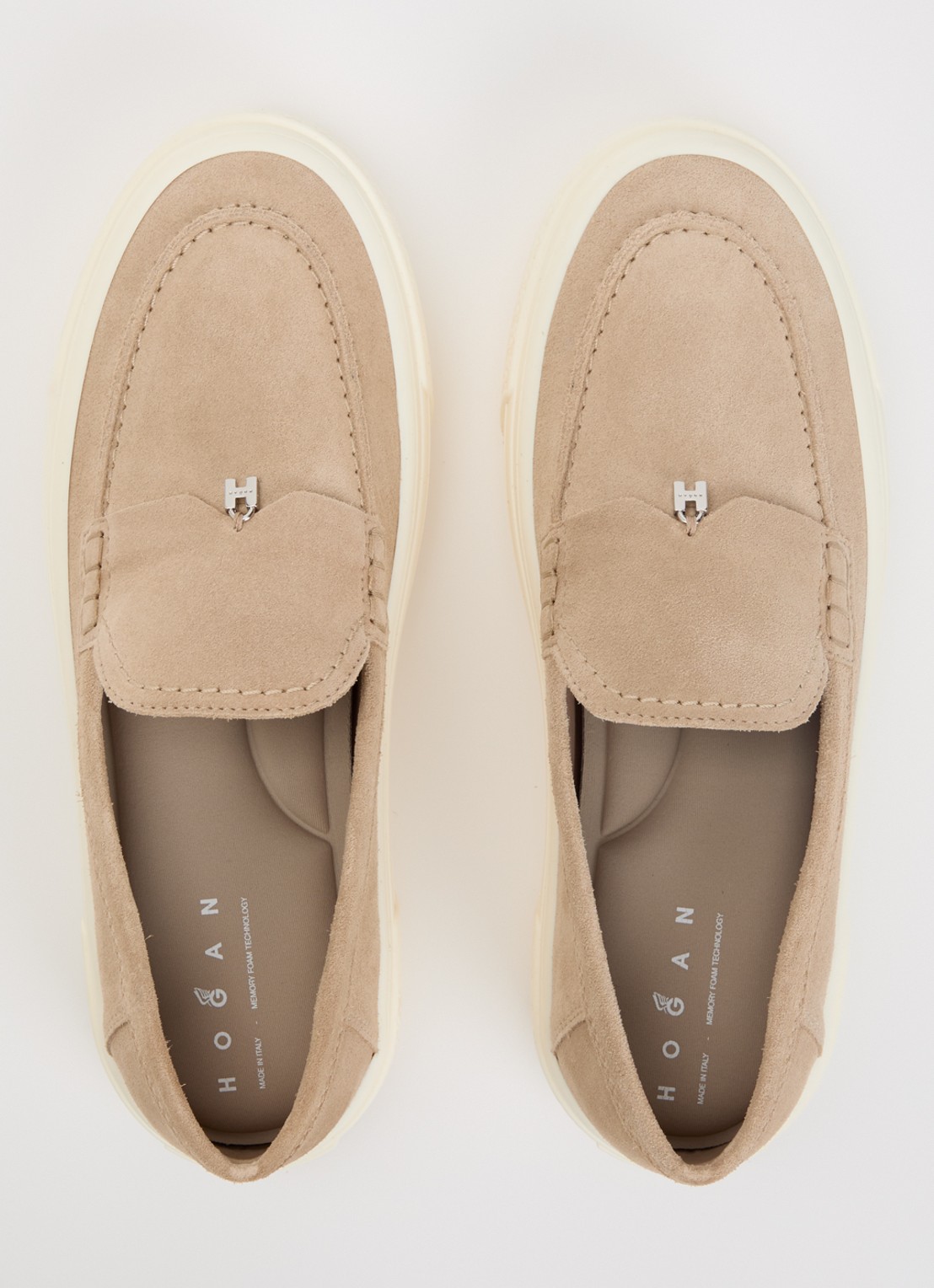 Hogan Mocassin van suède  - detail 4 naturel