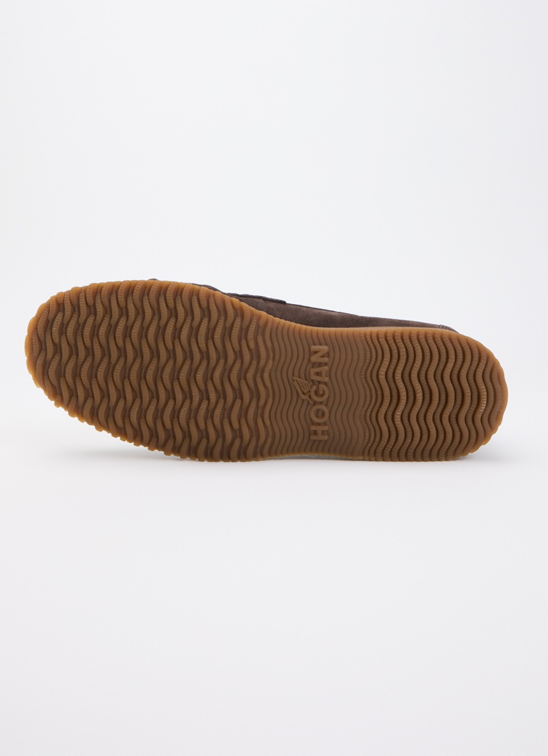 Hogan Mocassin van suède - detail 4 donkerbruin