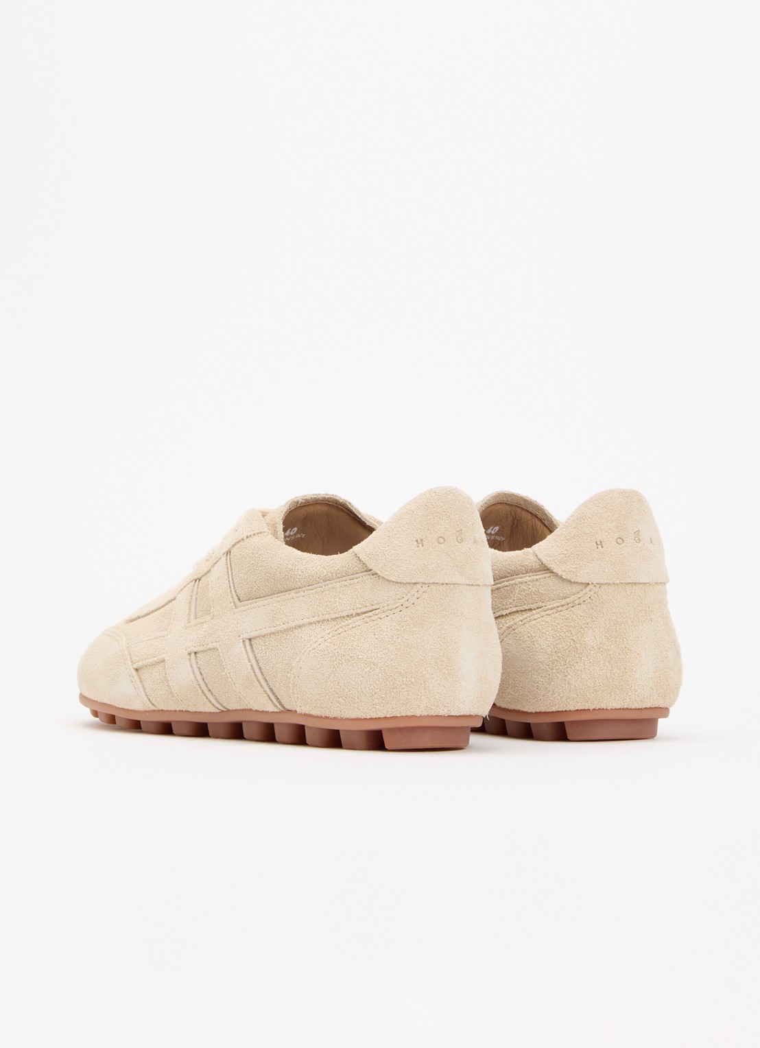Hogan Olympia sneaker van suède - achterkant 3 beige