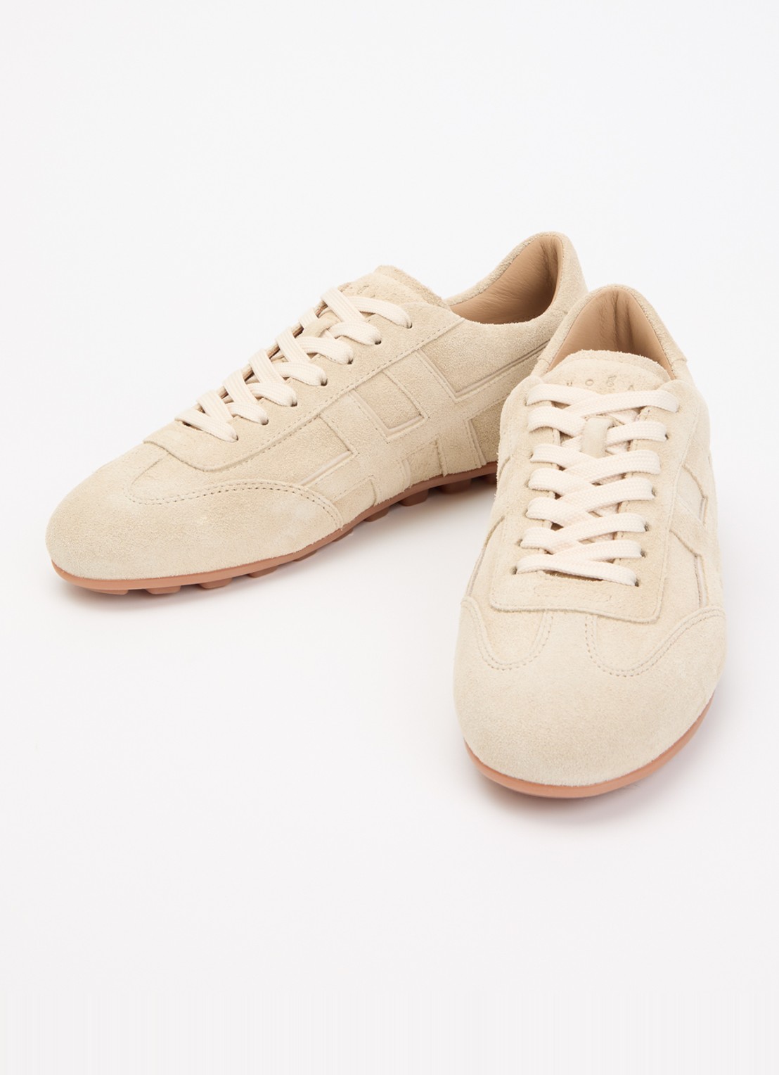 Hogan Olympia sneaker van suède - detail 4 beige
