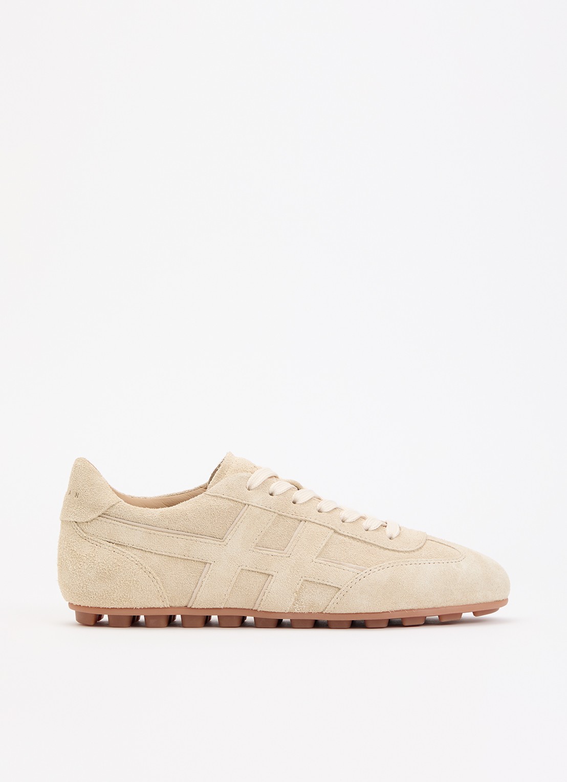 Hogan Olympia sneaker van suède - voorkant beige