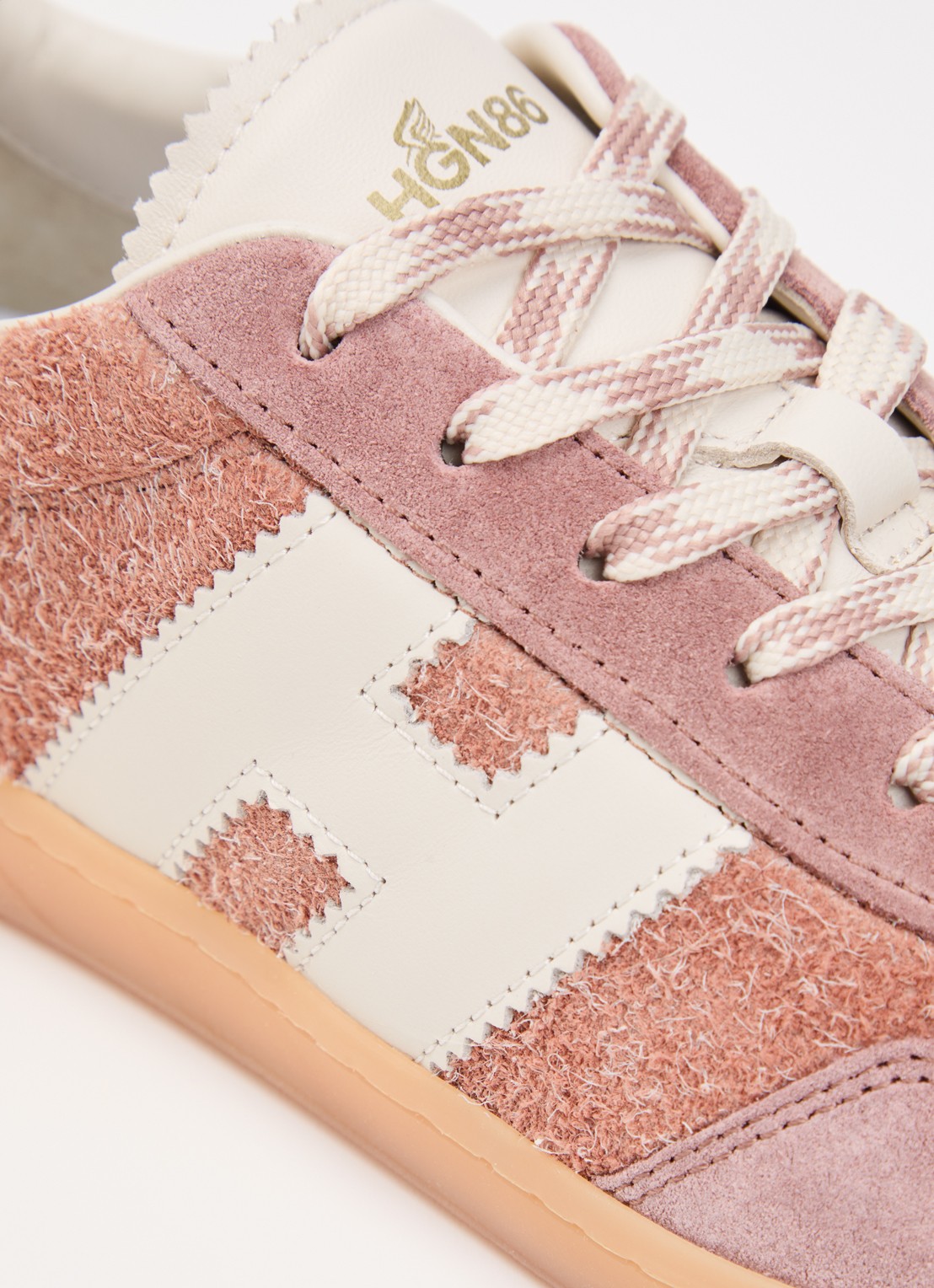 Hogan Sneaker met suède details - detail 6 lichtroze