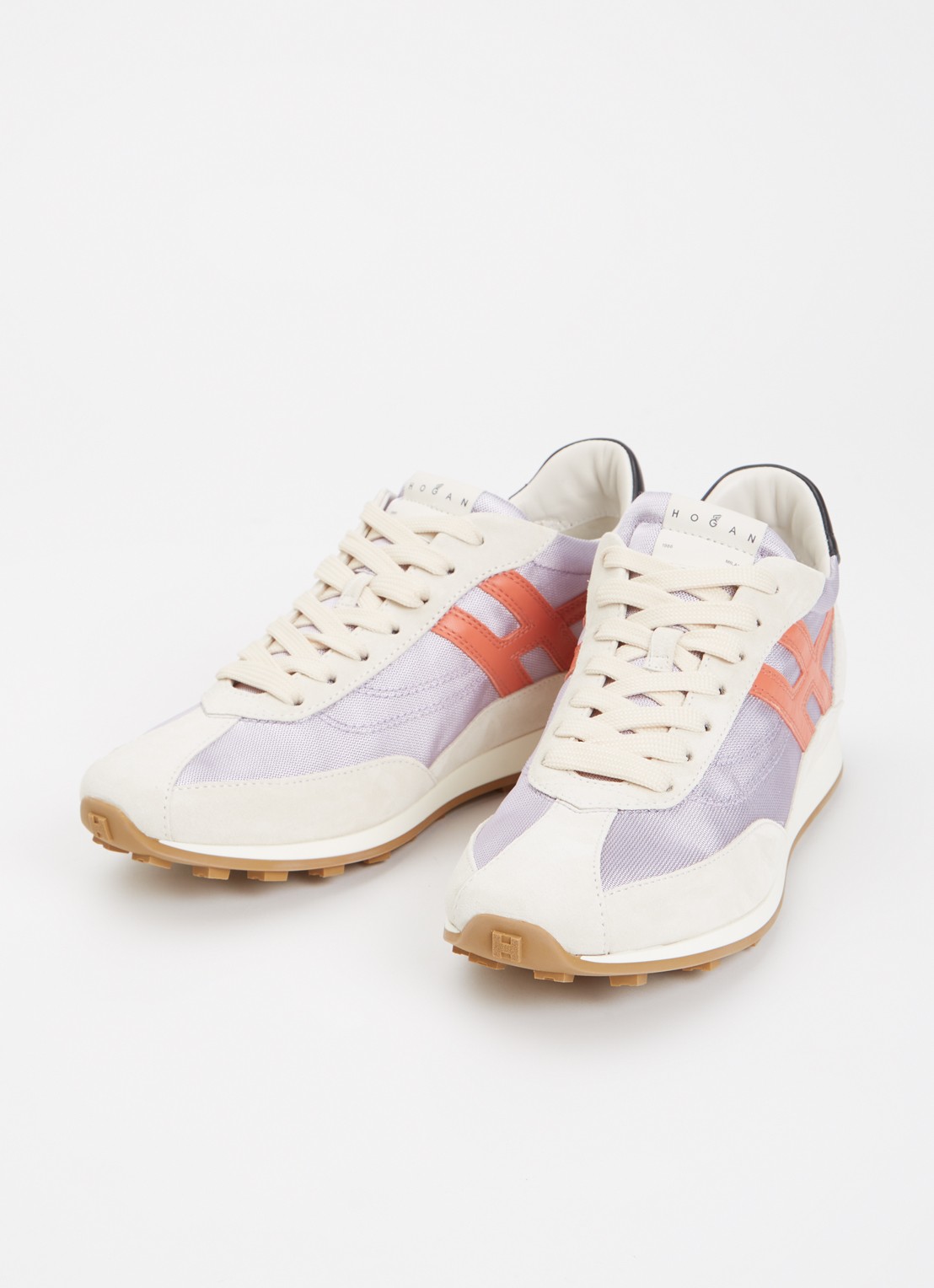 Hogan Sneaker met suède en leren details - detail 2 lila