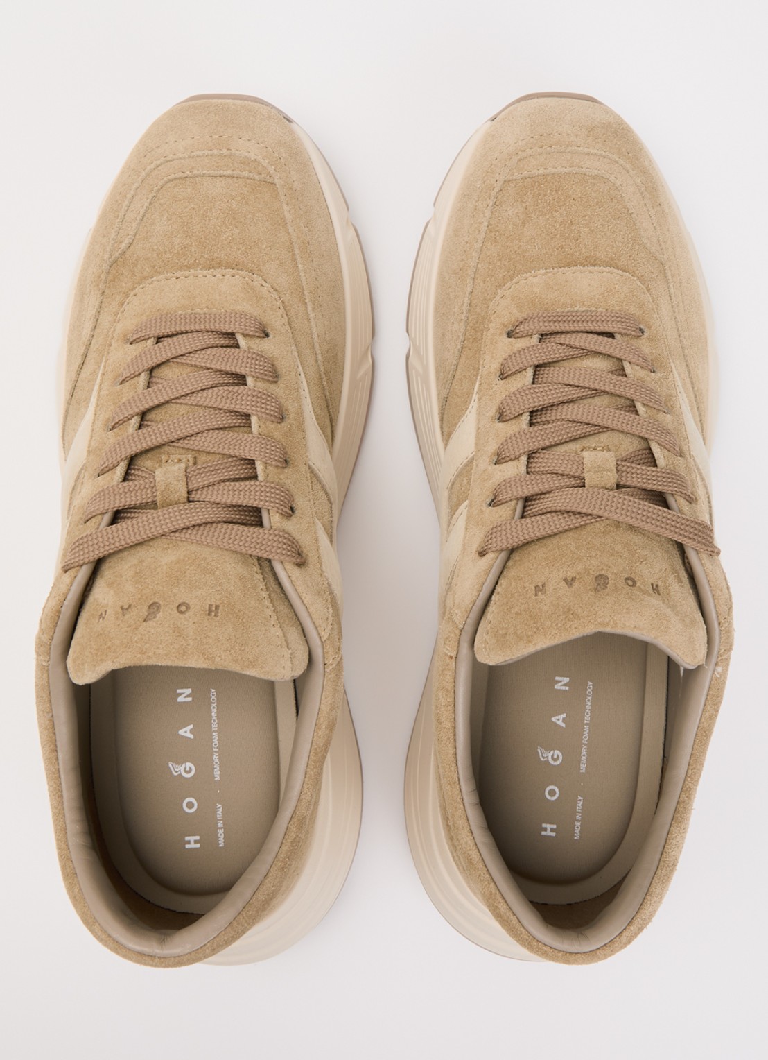 Hogan Sneaker van suède - detail 2 beige