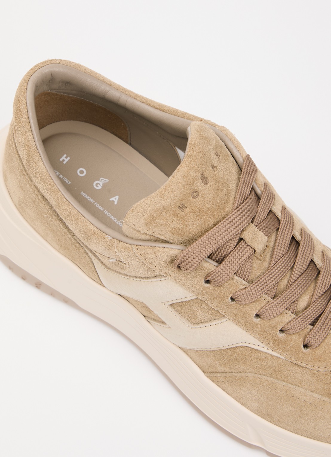 Hogan Sneaker van suède - detail 4 beige
