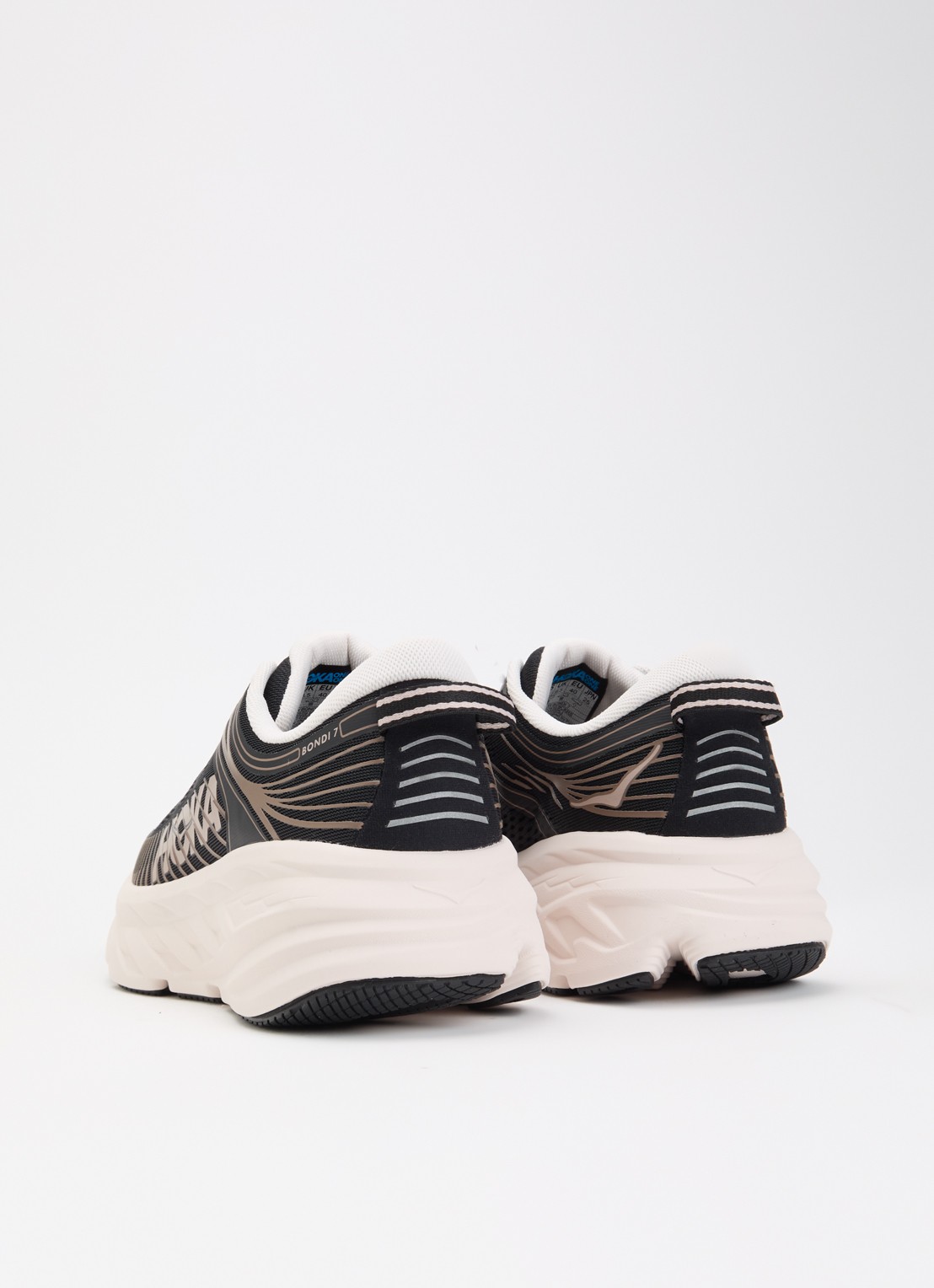 HOKA Bondi 7 sneaker met logo  - achterkant 5 zwart