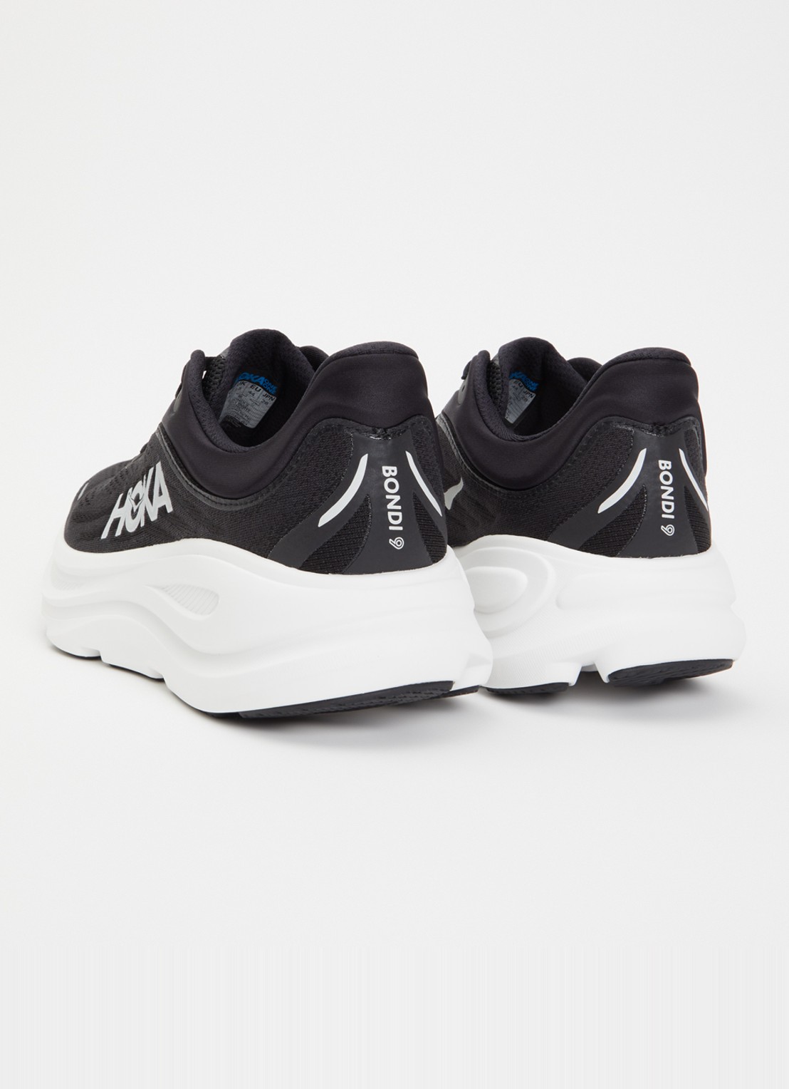 HOKA Bondi 9 hardloopschoen met mesh details - achterkant 5 diepzwart