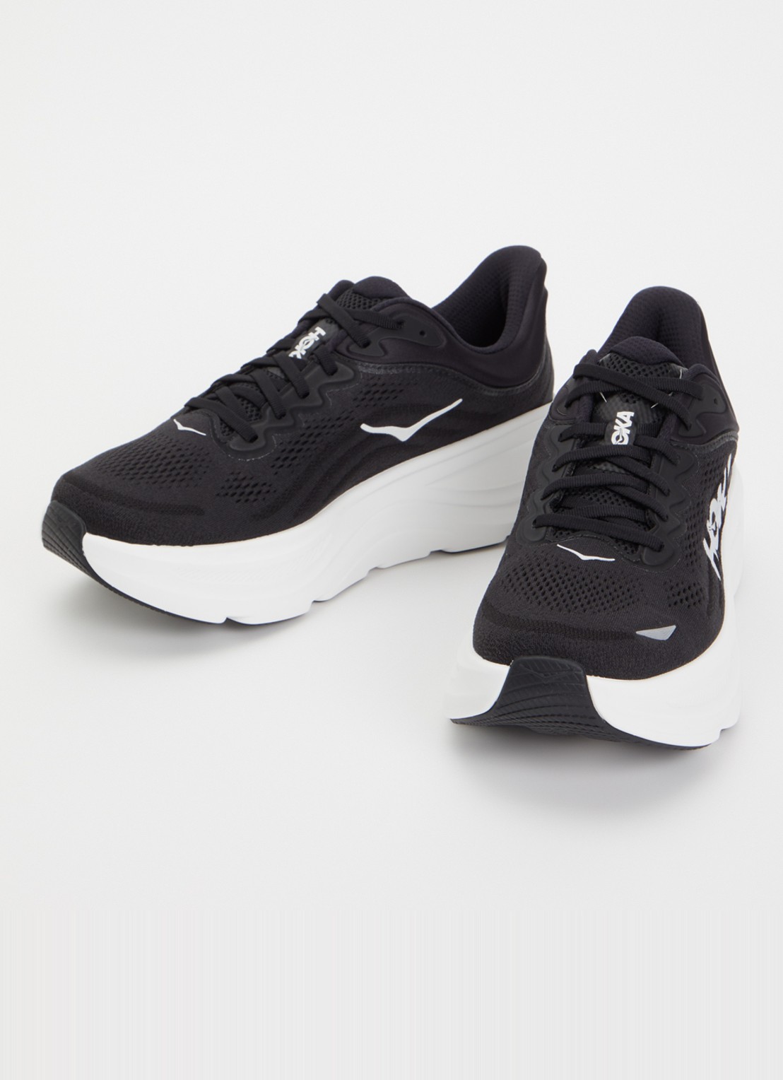 HOKA Bondi 9 hardloopschoen met mesh details - detail 2 diepzwart