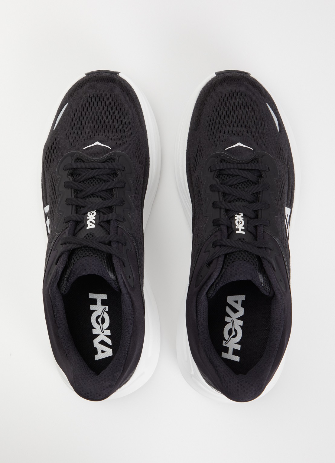 HOKA Bondi 9 hardloopschoen met mesh details - detail 3 diepzwart