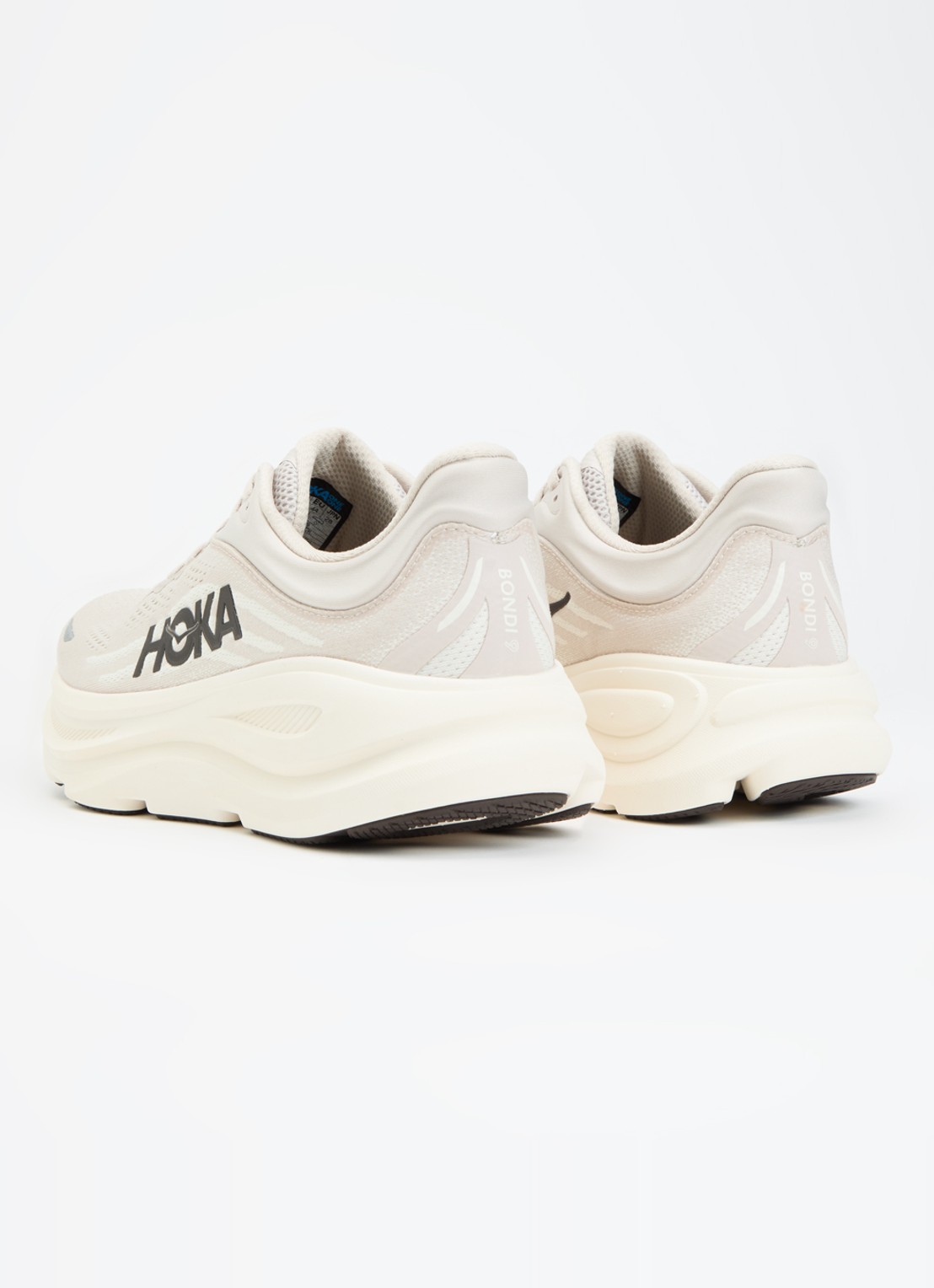 HOKA Bondi 9 hardloopschoen met mesh details - achterkant 2 grijs