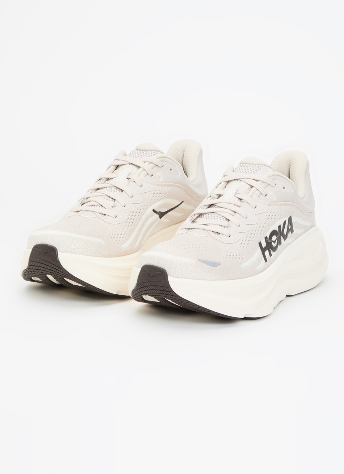 HOKA Bondi 9 hardloopschoen met mesh details - detail 3 grijs