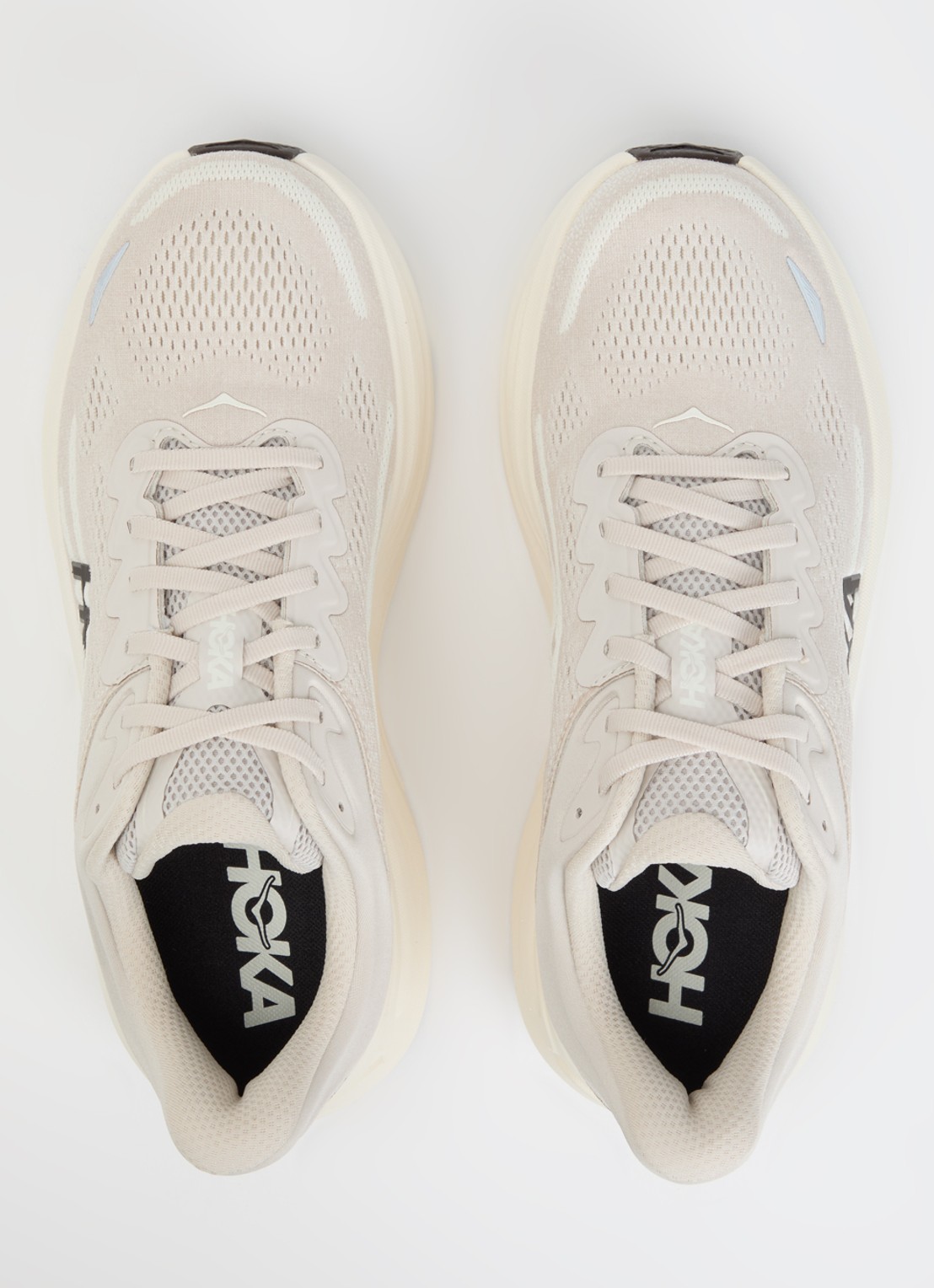 HOKA Bondi 9 hardloopschoen met mesh details - detail 4 grijs