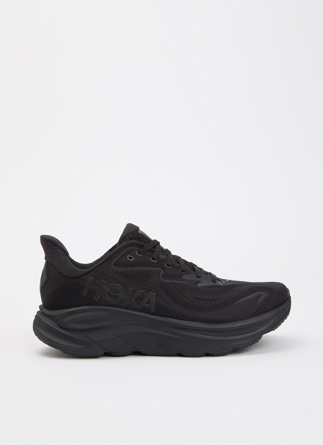 HOKA Clifton 10 sneaker met mesh details - voorkant 4 zwart