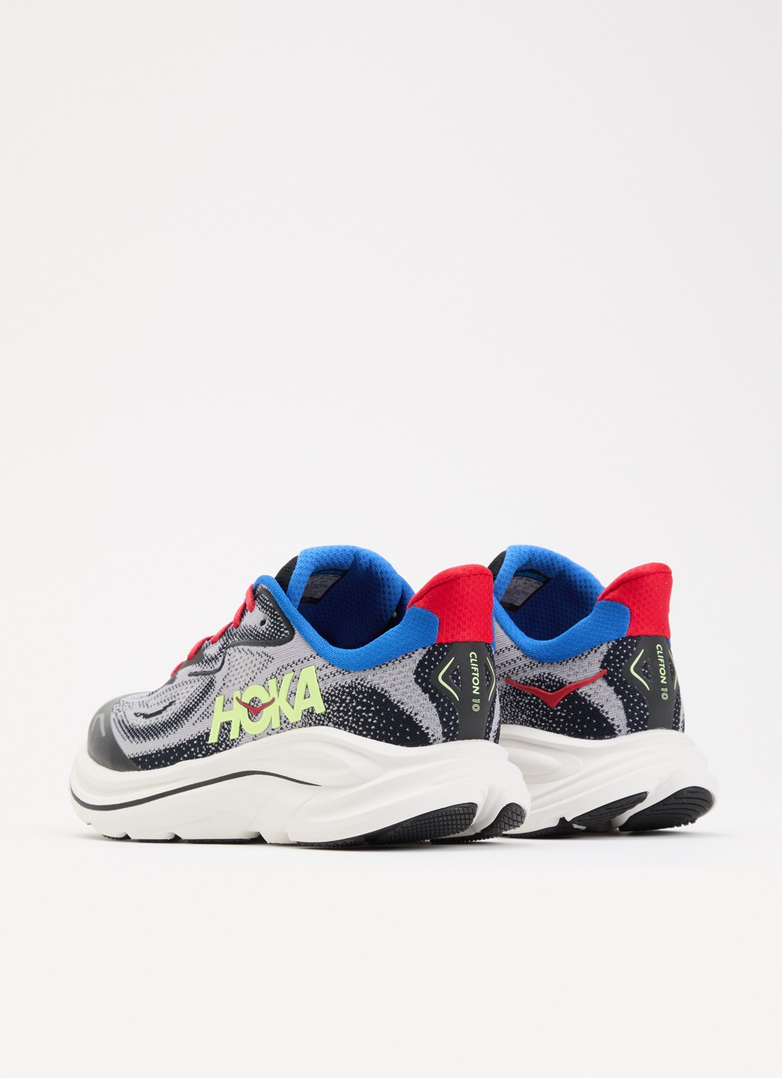 HOKA Clifton 10 sneaker met mesh details - achterkant 4 grijsmele