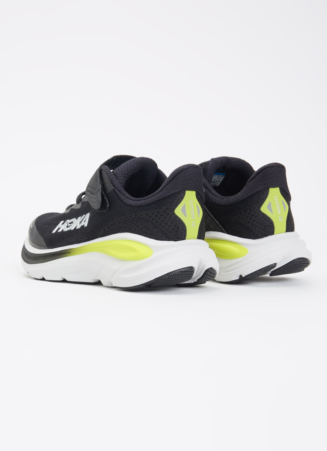 HOKA Clifton 10 sneaker met mesh details - achterkant 2 zwart