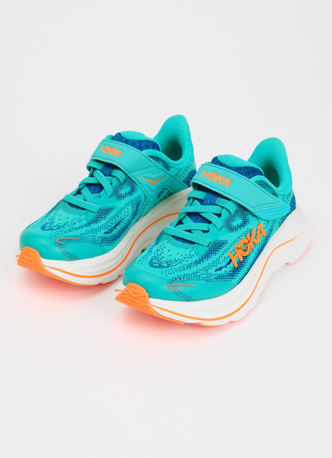 HOKA Clifton 10 sneaker met mesh details - voorkant 3 blauw