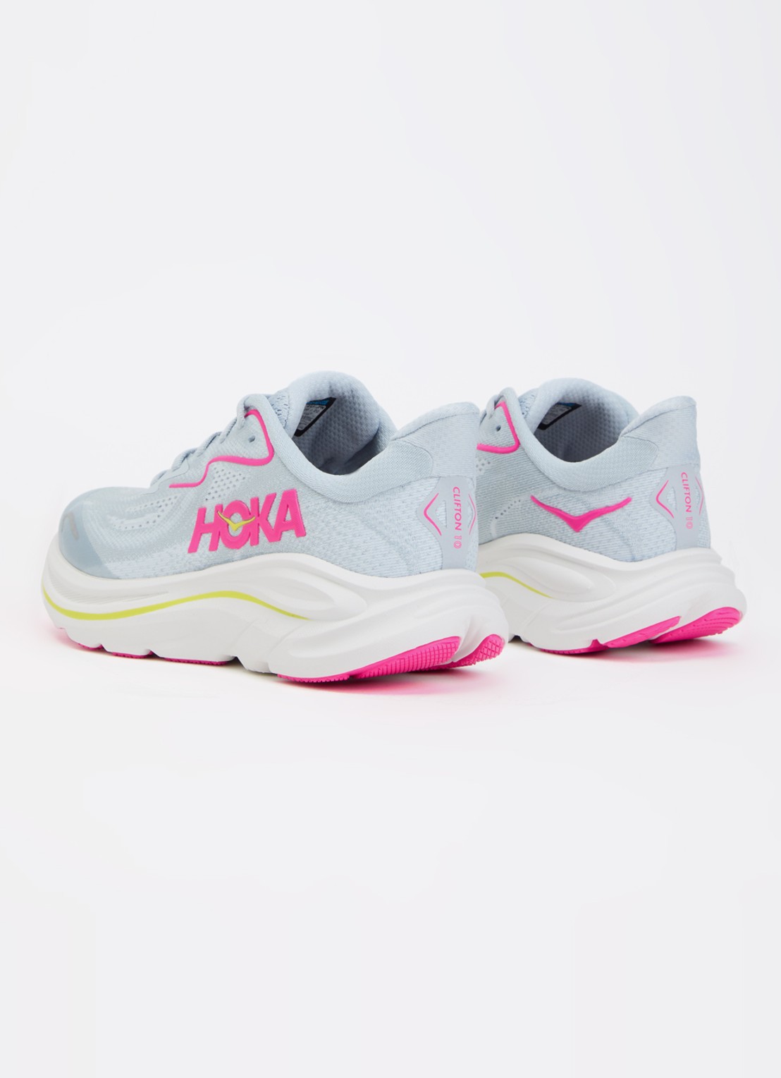 HOKA Clifton 10 sneaker met print - achterkant 4 beige
