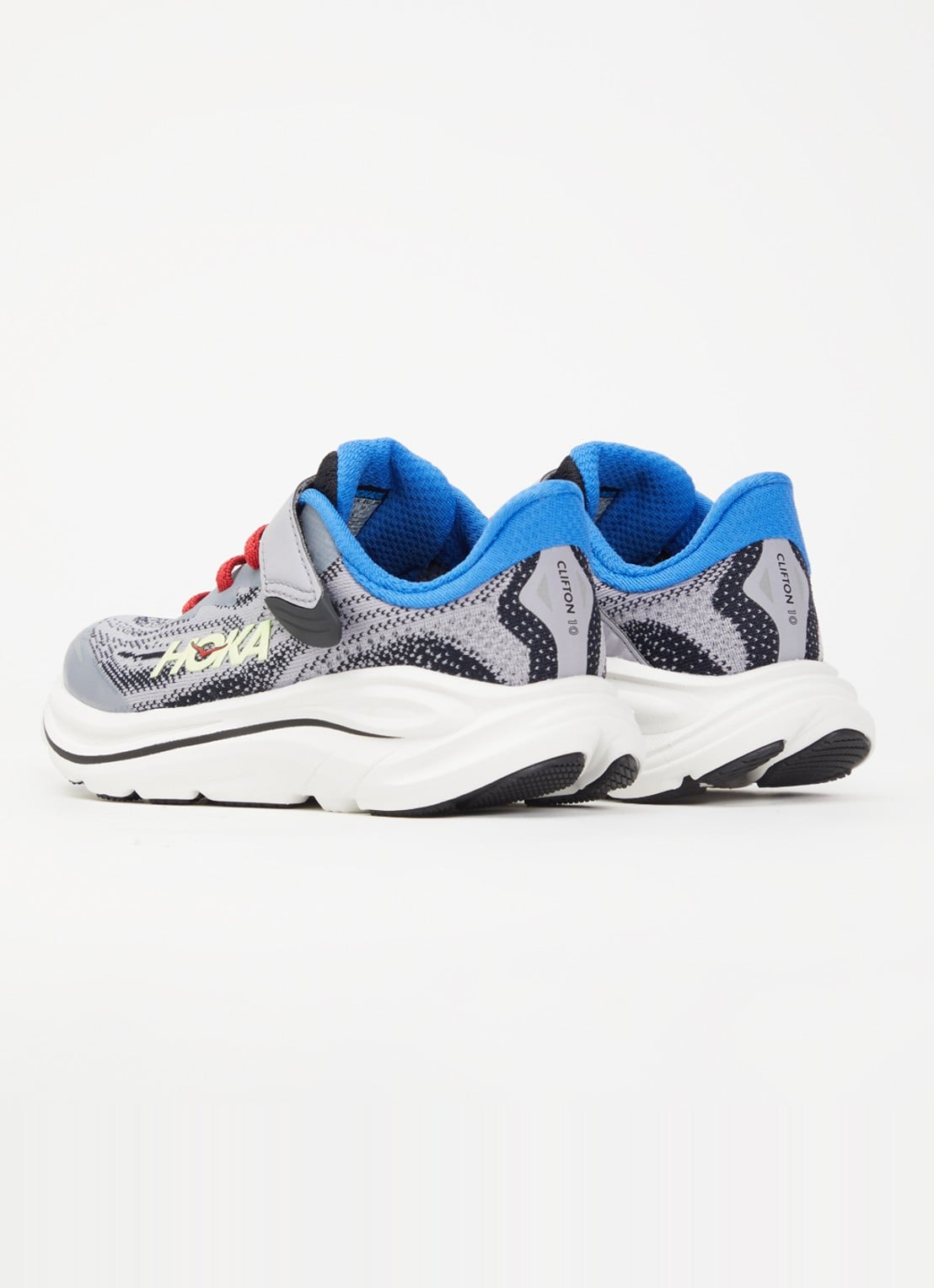 HOKA Clifton sneaker van mesh met logo - achterkant 3 grijs
