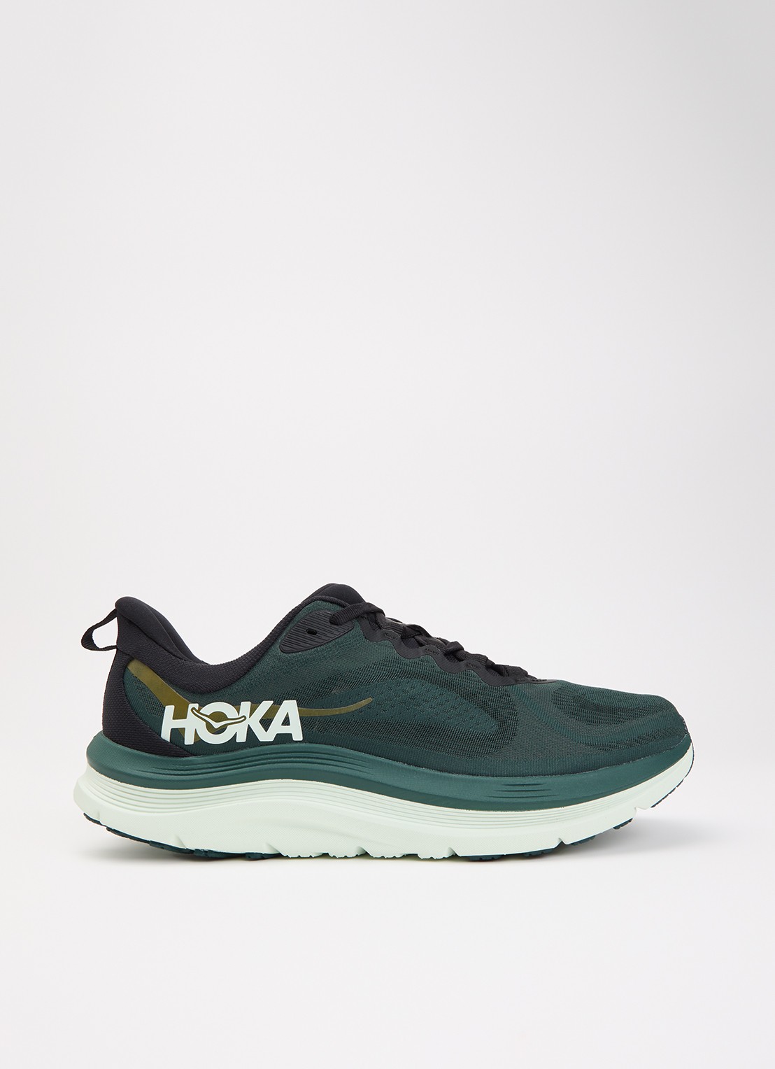 HOKA Kawana 3 sneaker van mesh met logo - voorkant 4 donkergroen