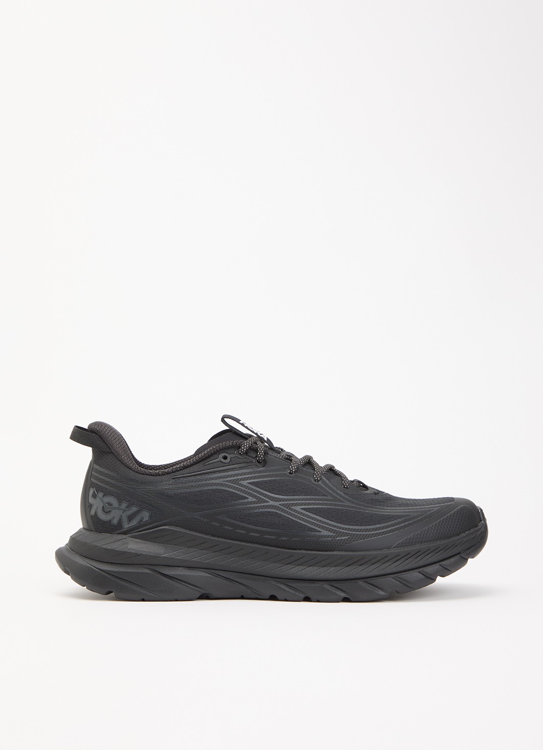 HOKA Mach Remastered sneaker met mesh details - voorkant 5 zwart