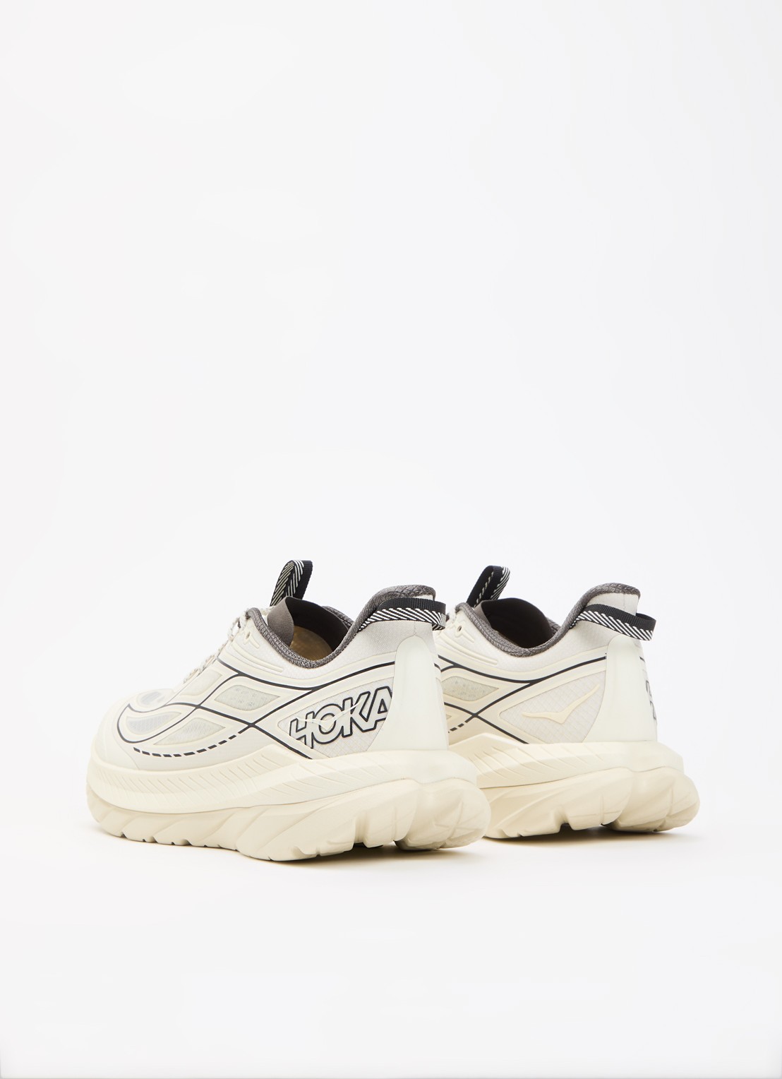 HOKA Mach Remastered sneaker met mesh details - achterkant 5 gebroken wit