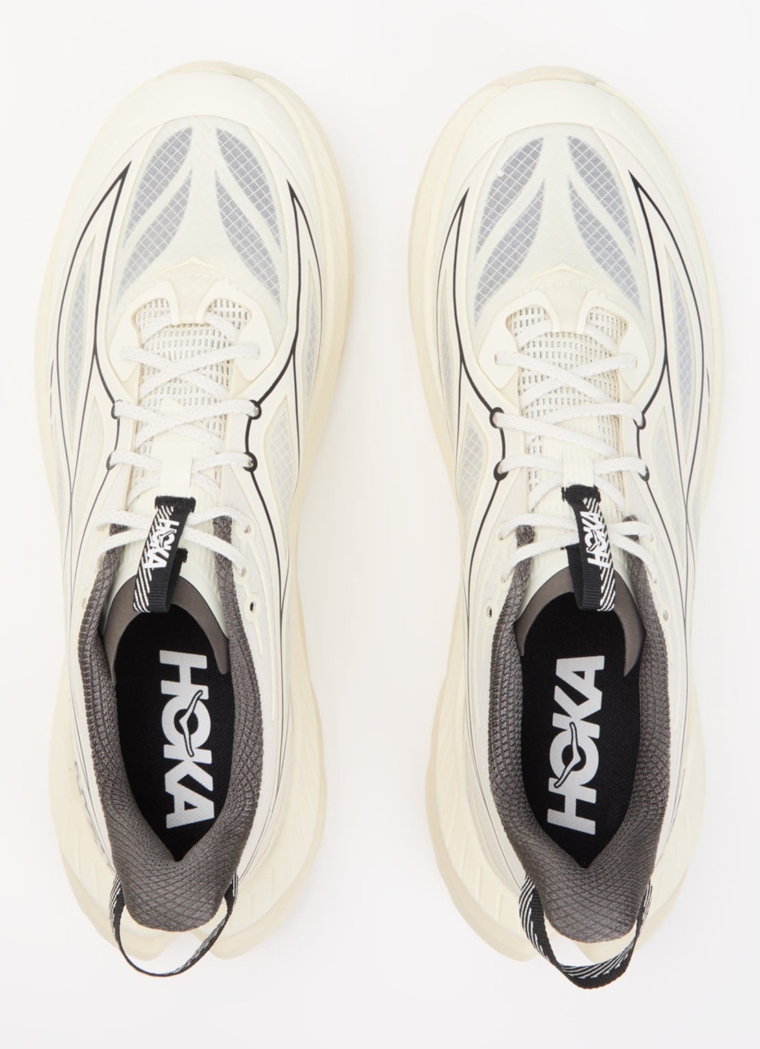 HOKA Mach Remastered sneaker met mesh details - detail 3 gebroken wit