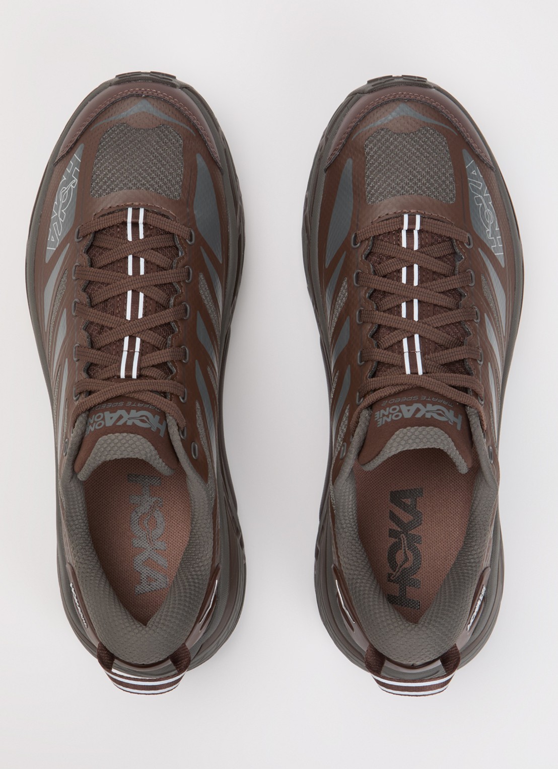 HOKA Mafate Speed 2 sneaker met mesh details - detail 3 donkergrijs