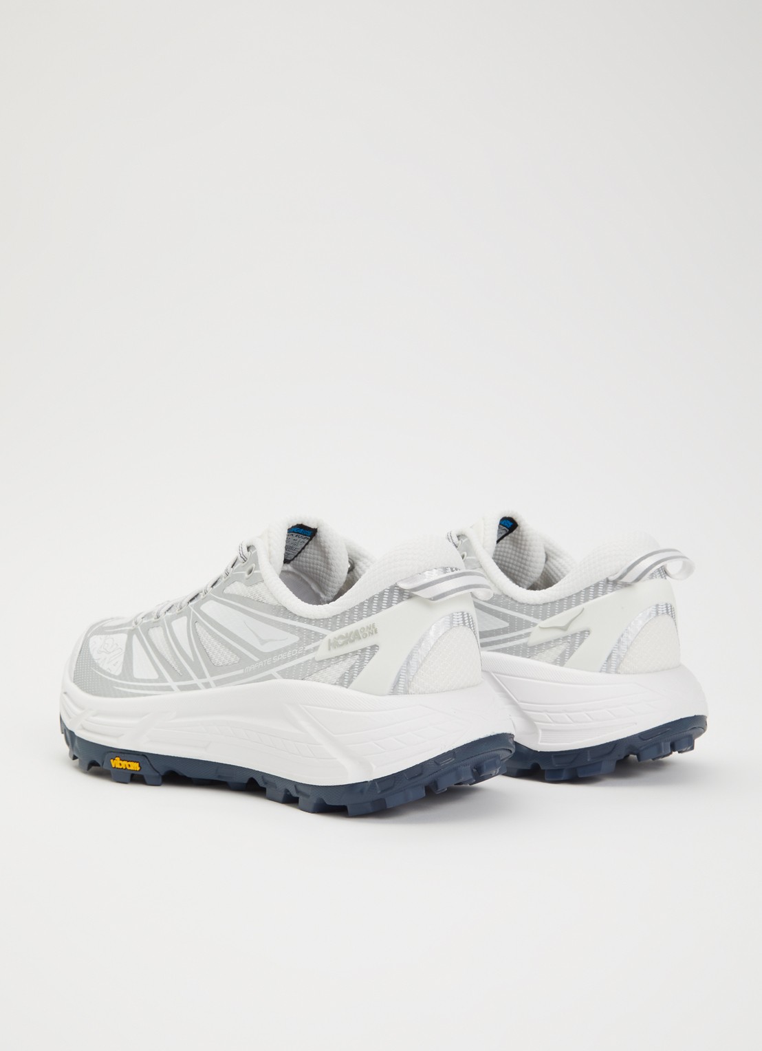 HOKA Mafate Speed 2 sneaker met mesh details - achterkant 5 zilver