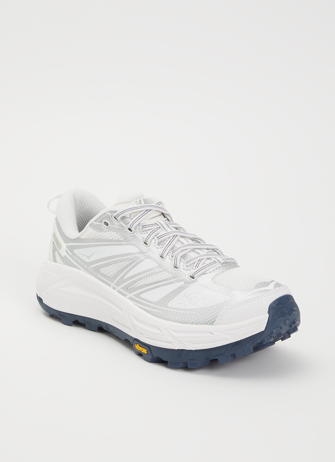 HOKA Mafate Speed 2 sneaker met mesh details - voorkant 4 zilver
