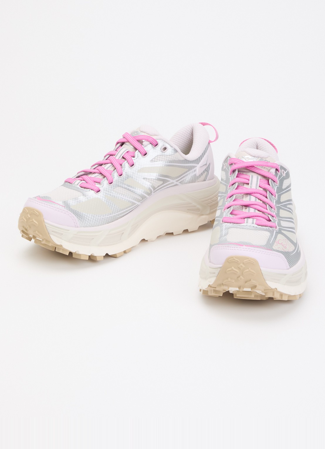 HOKA Mafate Speed 2 sneaker met mesh details - detail 2 lichtroze