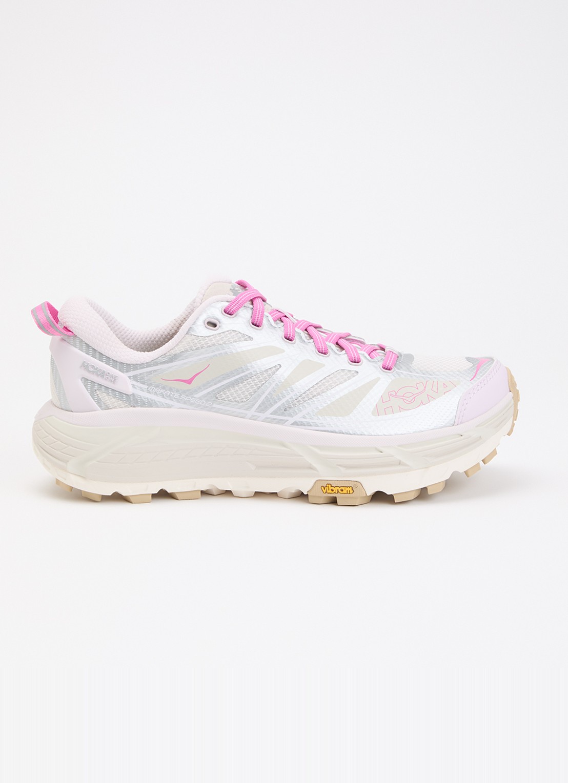 HOKA Mafate Speed 2 sneaker met mesh details - voorkant 5 lichtroze