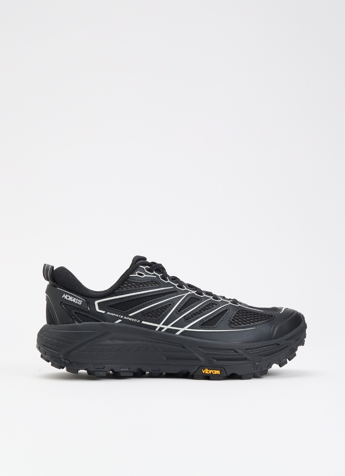 HOKA Mafate Speed 2 sneaker van mesh - voorkant zwart