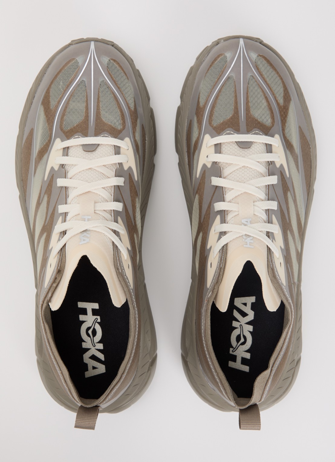 HOKA Mafate Speed 4 Lite sneaker met details van mesh - detail 4 beige