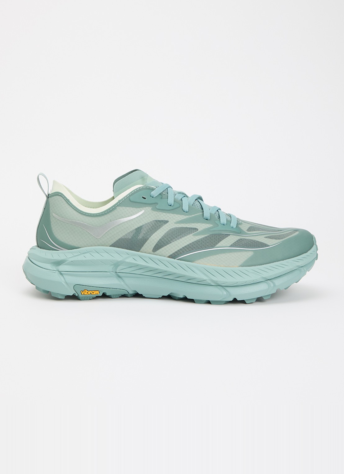 HOKA Mafate Speed 4 Lite sneaker met details van mesh - voorkant 2 lindegroen