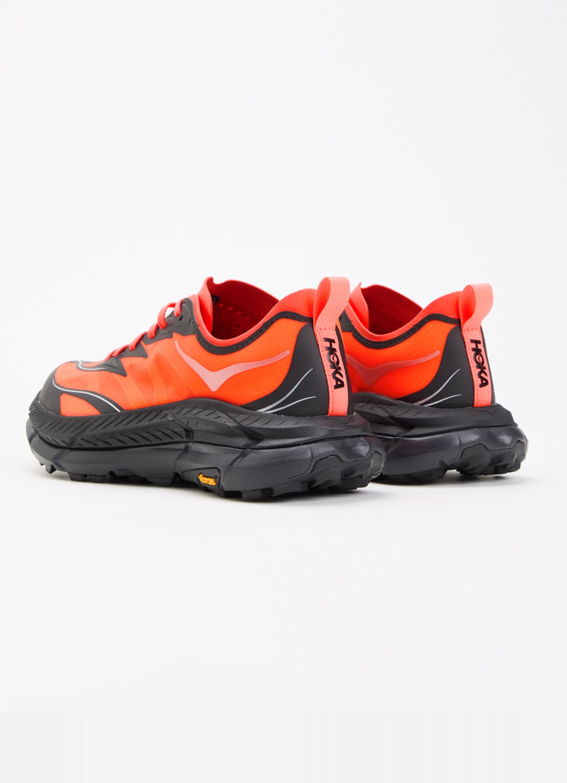 HOKA Mafate Speed 4 Lite sneaker met mesh details - achterkant 2 oranje