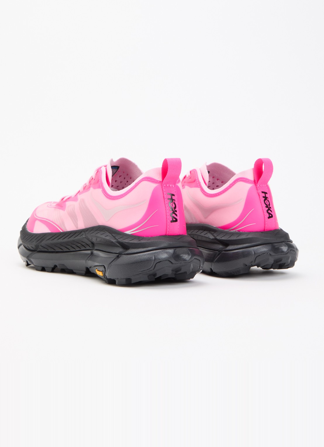 HOKA Mafate Speed 4 Lite sneaker met mesh details - achterkant roze