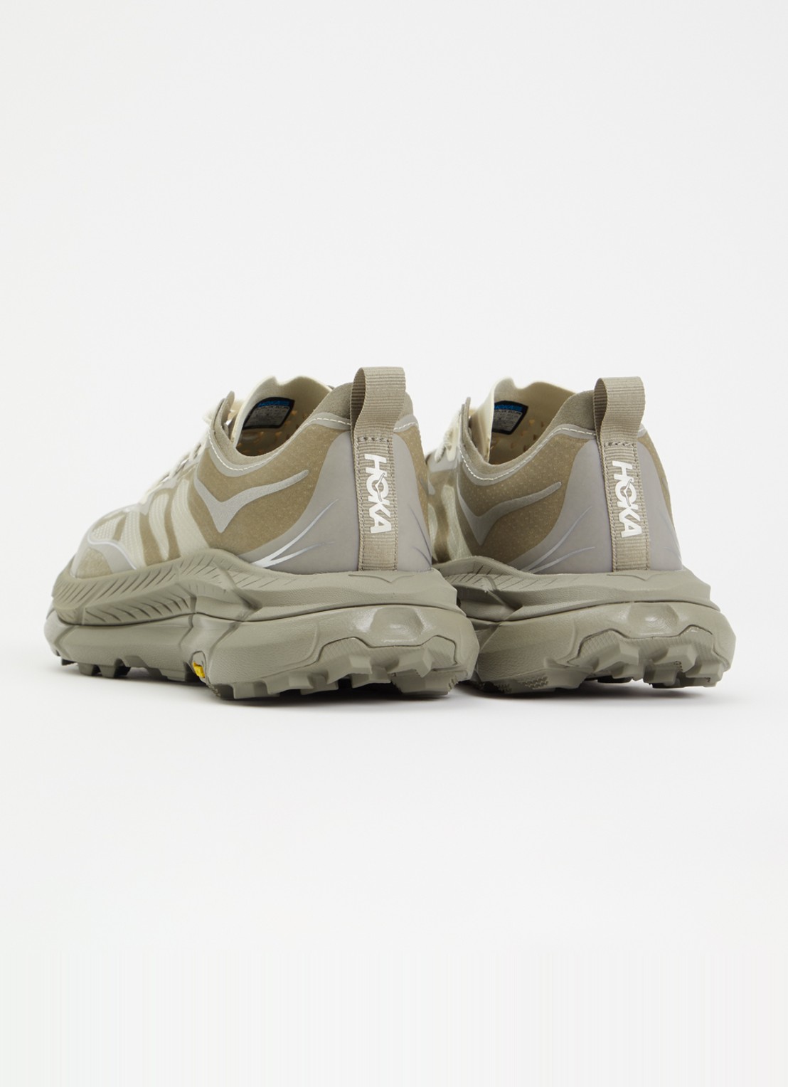 HOKA Mafate Speed 4 Lite sneaker van mesh - achterkant 2 khaki