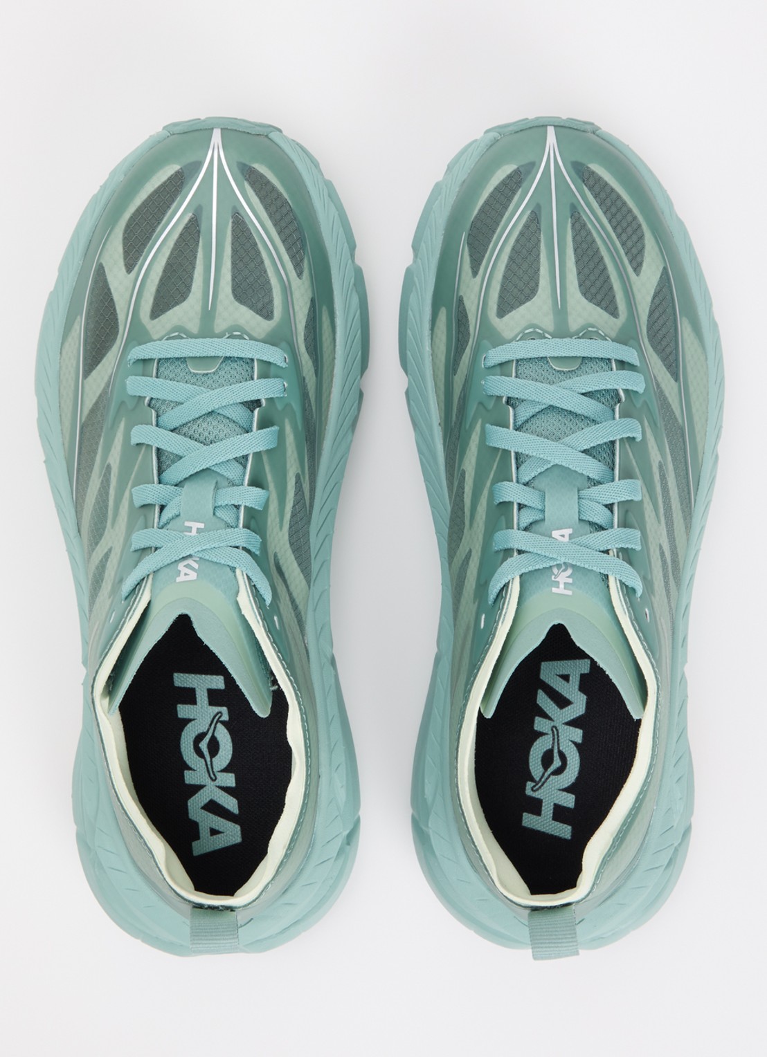 HOKA Mafate Speed 4 Lite sneaker van mesh - detail 2 zeegroen