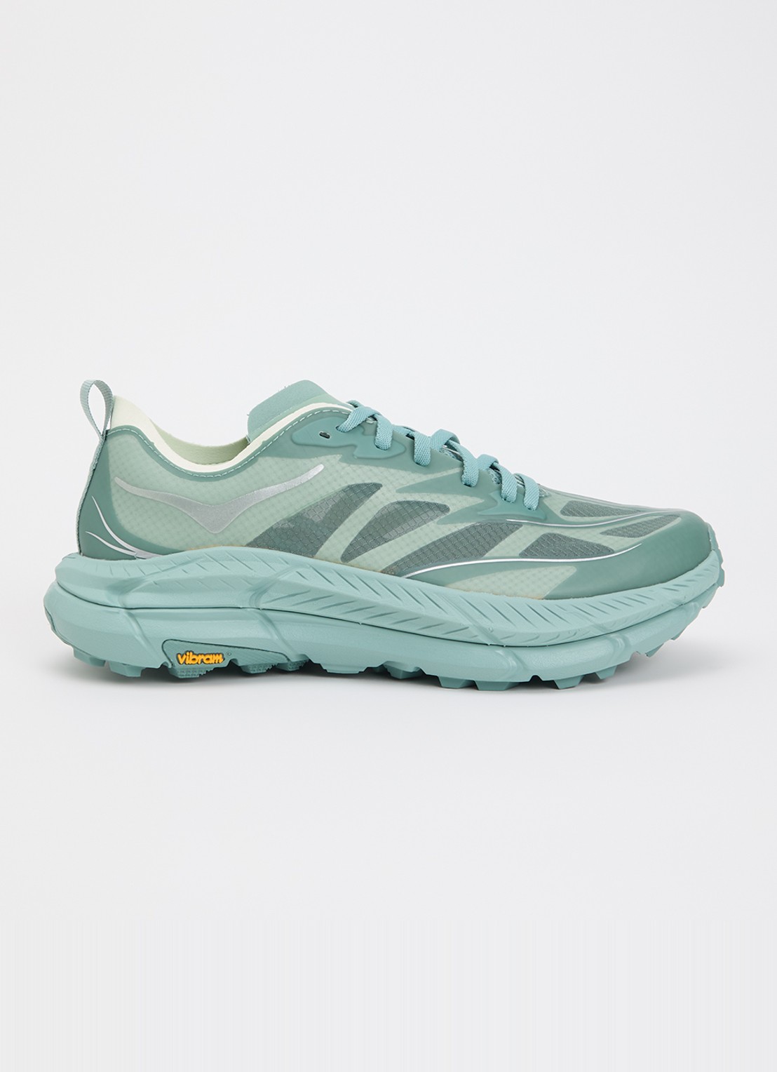 HOKA Mafate Speed 4 Lite sneaker van mesh - voorkant 4 zeegroen