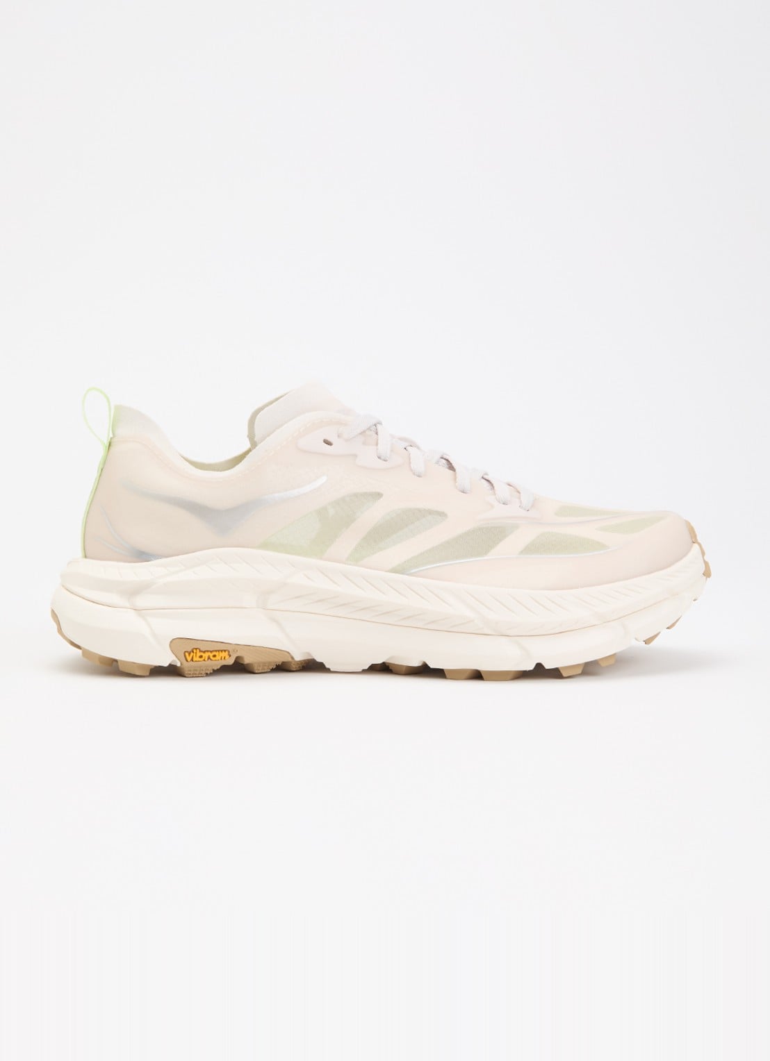 HOKA Mafate Speed 4 Lite sneaker van mesh - voorkant creme
