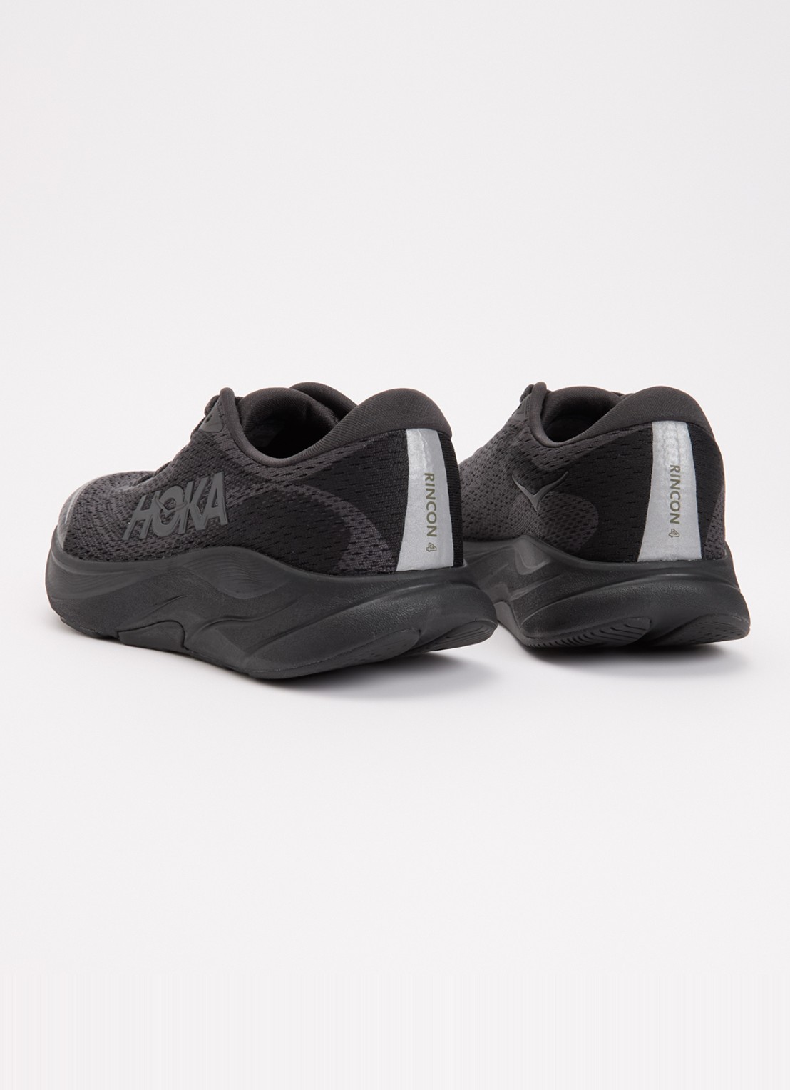 HOKA Rincon 4 sneaker met gebreid bovenwerk en logo - achterkant 5 zwart