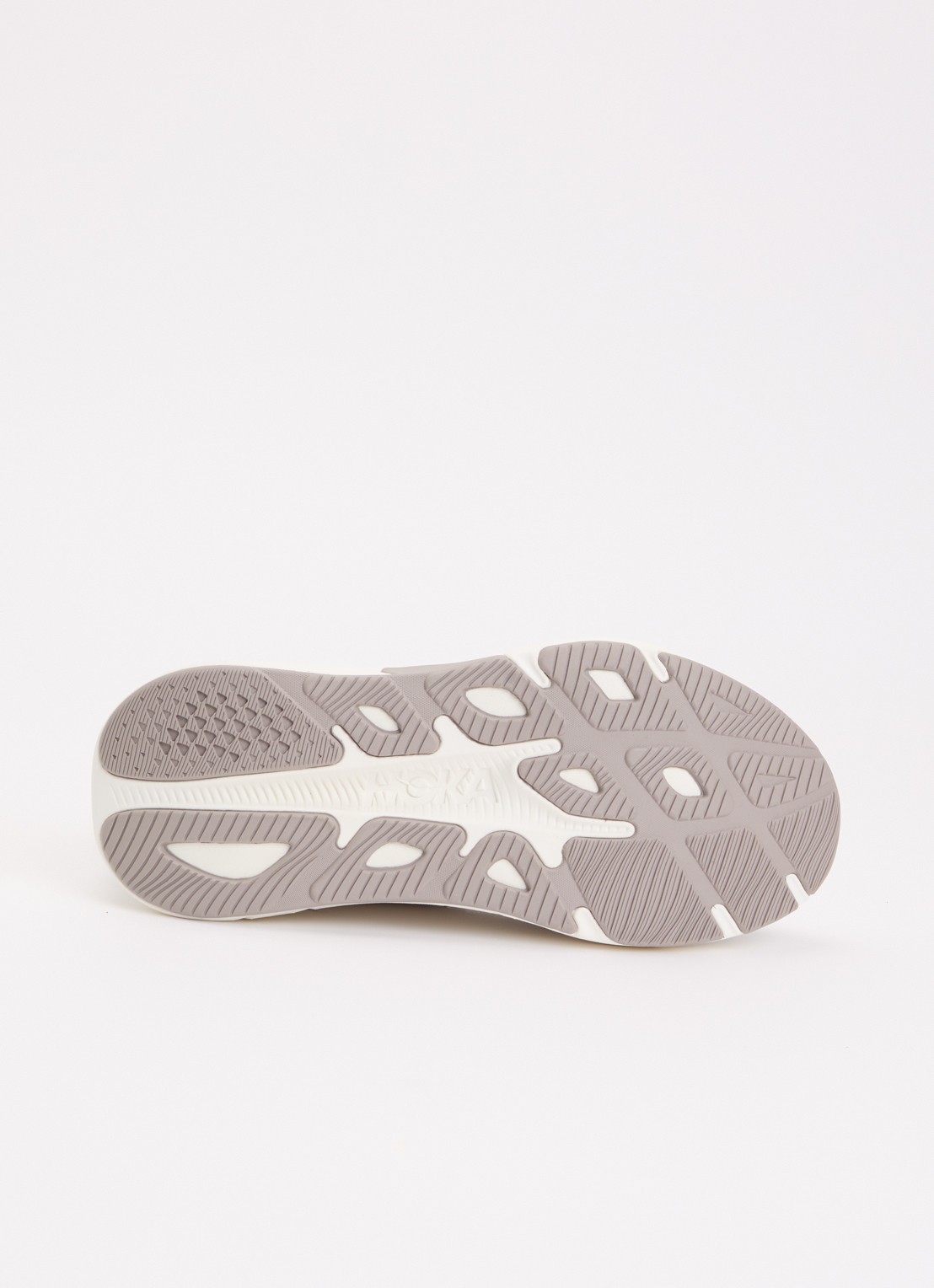HOKA Rincon 4 sneaker met gebreid bovenwerk en logo - detail 5 lichtgrijs