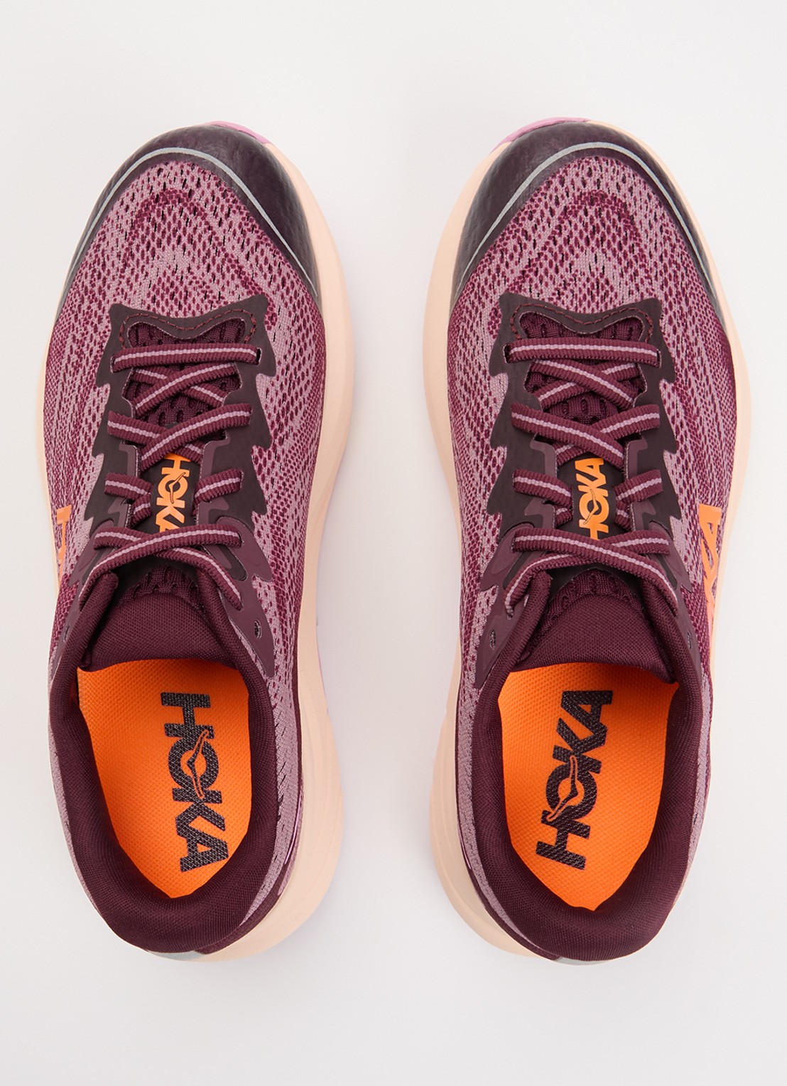 HOKA Rincon 4 sneaker met gebreid bovenwerk en logo - detail 2 paars